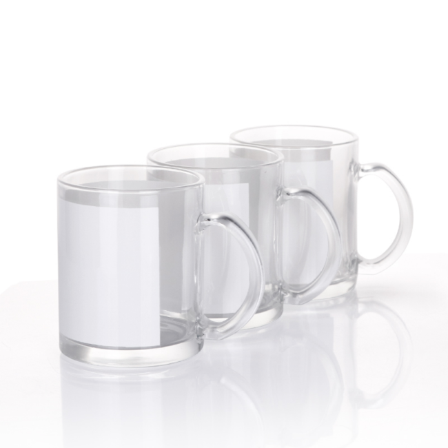 NH6274 TAZA DE VIDRIO CON PARCHE BLANCO "SPOT" - Image 2